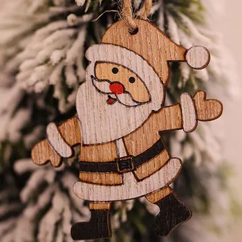 Kalėdų Dekoracijos, Medinės Lėlės Rinkinys Kalėdų Eglutės Papuošalas Pakabukas Vaikas Žaislai 6019