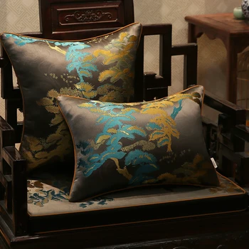 Kinijos senovinės sofos juosmens užvalkalas baldai, kėdės retro pagalvėlė padengti pušies, siuvinėta šilko, pavyzdžiui, pagalvė padengti atlošas 19801