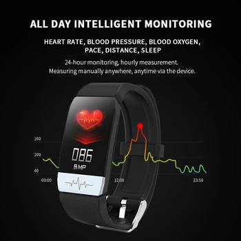 Kuwfi 2020 Naujas Smart Watch Vyrų, Moterų Kūno Temperatūra, Širdies ritmo Monitorius Fitneso Žiūrėti EKG Muzikos Valdymo Sportas 11067