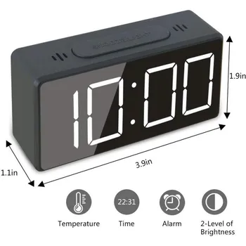 LED Ekranas, Žadintuvas Žadintuvas Temperatūra Kalendorius Skaitmeninis LED Plastiko Tablelarm Laikrodis F3S5 10145