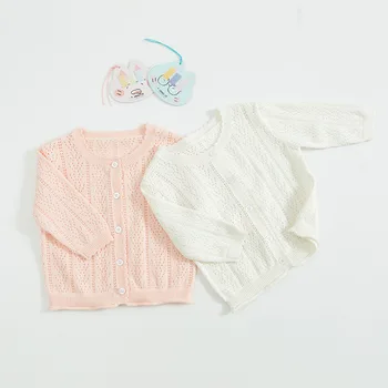 Merginos Megztinis 2019 M. Rudenį, Žiemą Bamblys Kūdikių Mergaičių Cardigan Megztiniai Tuščiaviduriai Iš Megztinių Chidlren Outwear Kailis