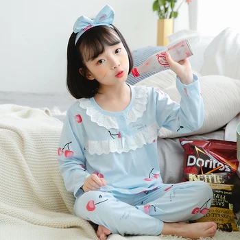 Merginos sleepwear 2019 m. pavasarį, rudenį ilgomis rankovėmis vaikų pižama kostiumas mergaičių pižamos rinkiniai vaikams tracksuit duoti 