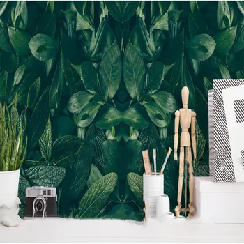 Milofi užsakymą 3D tapetai, freskos atogrąžų lapai kaimo tapetai, dekoratyvinis dažymas gyvenimo kambario, miegamasis apdailos wallpape