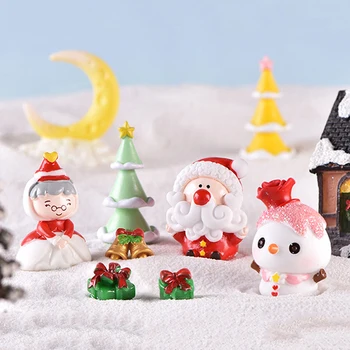 Miniatiūriniai Lėlių Kalėdų Medžio Sniego, Dovanų Dėžutėje Dekoro Ornamentą Pasivažinėjimas Micro Kraštovaizdžio Sniego Arenoje Kalėdinis Dekoras Namuose 1710