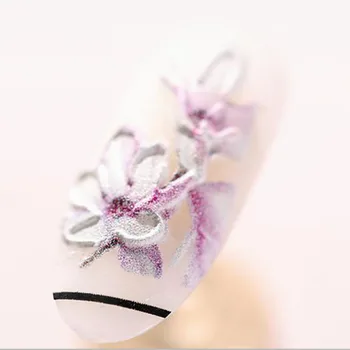 Naujas Mados 3D Vandens Lipdukai Nagų Dailės Lipdukai Akrilo Graviruotas Gėlių Nagai Lipdukas Įspaustu Gėlių Dekoracijos Manikiūro Z062