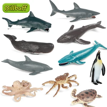 Naujas Modeliavimo Vandenyno Gyvūnų Pavyzdį Duomenys Ryklių, Banginių, Vėžlių, Delfinų Kardžuvės Veiksmų Skaičiai Švietimo žaislai vaikams Dovanų