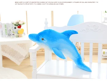 Naujas pliušinis žaislas blue dolphin kūrybos aukštos kokybės delfinų lėlės dovana, apie 70cm 12677
