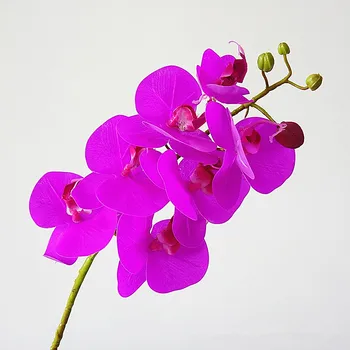 Nekilnojamojo touch PU Dirbtinių Drugelių Orchidėja gėlė filialas 