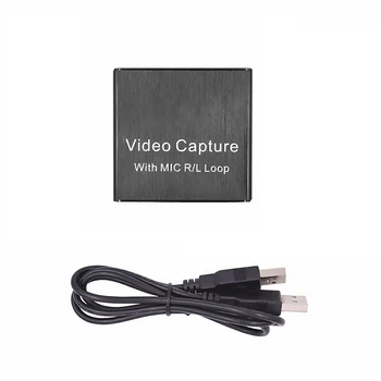 Nešiojamų HDMI Video Capture Card Mikrofono Įvestis Garso Išvesties 1080p USB 2.0 Filmavimo Įrašymo Box Vaizdo Įrašymas 12423