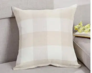 Paprasta patikrinti pagalvėlė padengti derliaus pledas pagalvės užvalkalą dekoratyvinis mesti pagalvę padengti sofa namų dekoro 17611