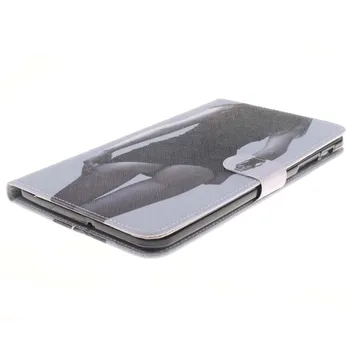 Retro Spausdinti Stovėti PU Odos Padengti Apsauginiu Odos vidinio Minkštos TPU Case For Samsung Galaxy Tab E 8.0 T377 T375 SM-T377V Tablet