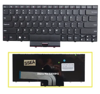 SSEA Naujas US Klaviatūra LENOVO IBM ThinkPad E40 E50 Edge 14 15 nešiojamas juoda klaviatūros nėra pelė lazdele 12539