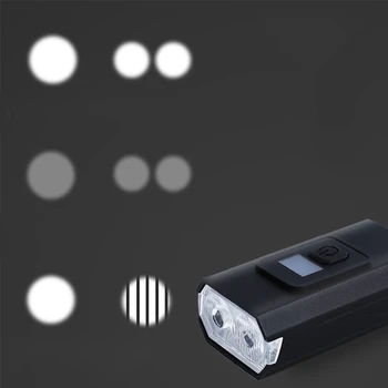 T6 Dviračių Žibintų Skaitmeninis Ekranas Baterija Naktį Jojimo Dviračiu USB Įkrovimo Dviračių Apšvietimo Įrenginio Modifikacija 10914