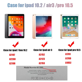 Tablet Case for iPad 10.2 7 7 Gen Vaikams, Cartoon Silikono Rankena Stovi Padengti Atveju, skirtą 