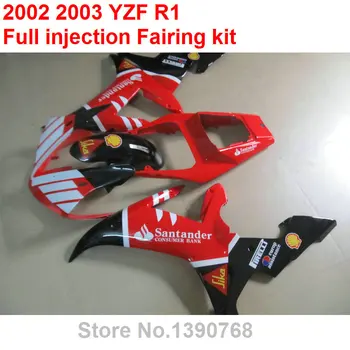 Tinka Yamaha purvasargiai YZF R1 2002 2003 raudona juoda kėbulo dalys lauktuvės rinkinys YZFR1 02 03 BV16