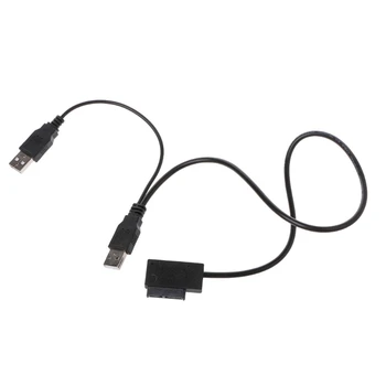 USB 2.0, A Tipo, Kad 13Pin(7+6) SATA Adapteris Kabelio Išorinio Maitinimo CD-ROM, DVD-ROM