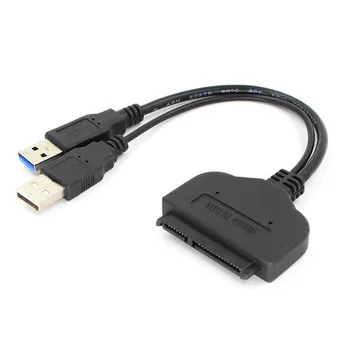 USB 3.0 prie SATA Konverteris Adapterio Kabelis 2,5 Colių SSD nešiojamojo kompiuterio kietojo disko adapteris, 7 ir 15 -22-PIN Jungtis 9954