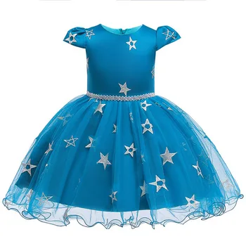 Vasaros vaikų akių suknelė kūdikių žvaigždžių išsiuvinėti princesė suknelė mergina, ragana skrybėlę vaikų Kalėdų Helovinas drabužiai 7886