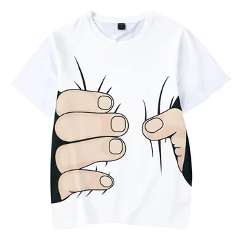 Vyriški T-shirt Vasaros Mados Hand 3D Spausdinimo Juokinga Marškinėlius Hipster Cool T-shirt Grafikos Tees Hiphop Streetwear O Kaklo Tee Marškinėliai