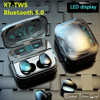 X7 TWS Bluetooth 5.0 LED Ausines 