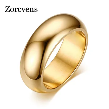 ZORCVENS 2020 Naujas Mados Aukso Spalvos 316L Nerūdijančio Plieno Žiedai, Sužadėtuvių, Vestuvių Žiedas Vyrams, Moterims, Papuošalai Nemokamas Pristatymas 8787