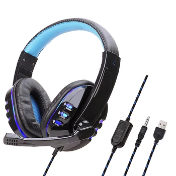 Žaidimas Stereo laisvų rankų įranga laidinė žaidimų ausinės per ausis su mikrofonu, Balso kontrolės nešiojamas kompiuteris PC gamer 4269